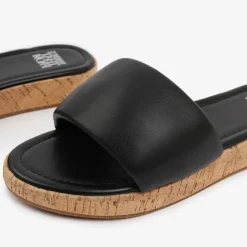 PU Julia Flatform Sliders Sandal Ladies