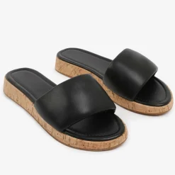 PU Julia Flatform Sliders Sandal Ladies