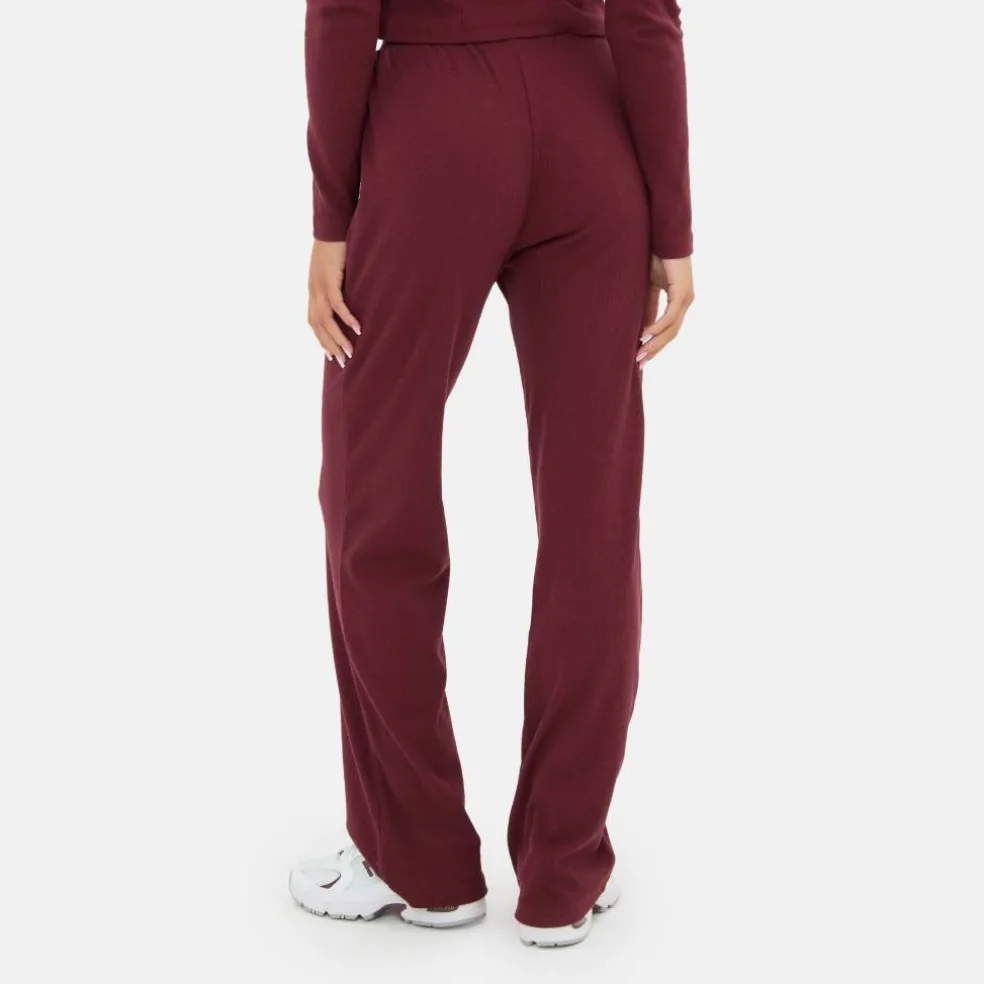 Ribbed Wide Leg Trouser