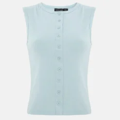 Rib Button Top
