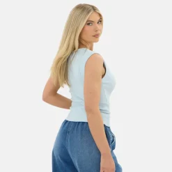 Rib Button Top
