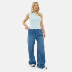 Rib Button Top