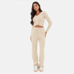 Rib Ruched Top