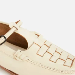 Roqueta Leather T-Bar Sling Back Flats
