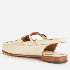 Roqueta Leather T-Bar Sling Back Flats