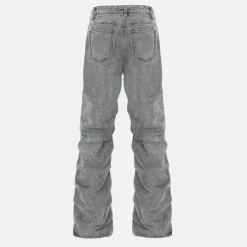 Ruched Straight Jeans