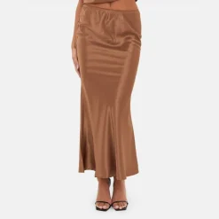 Satin Bias Cut Maxi Skirt