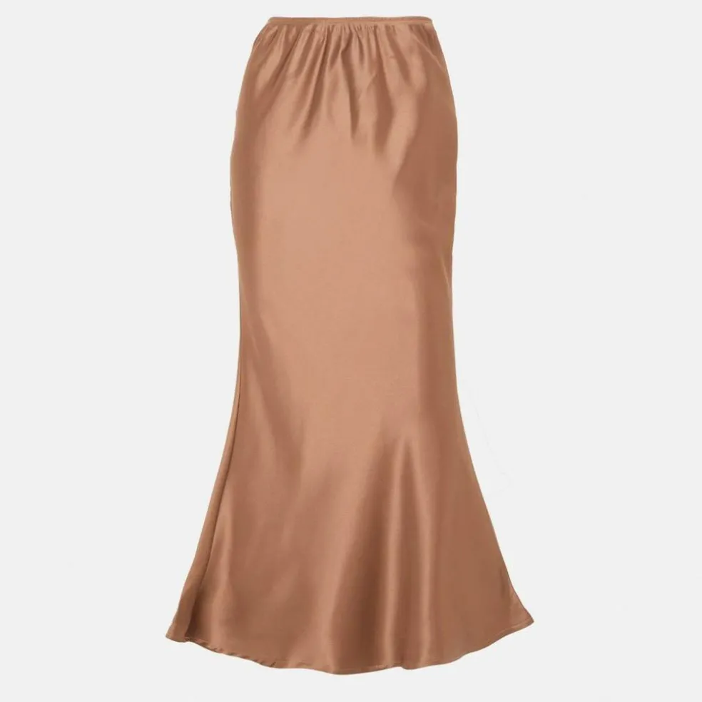 Satin Bias Cut Maxi Skirt