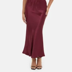 Satin Bias Cut Maxi Skirt
