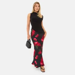Satin Bias Cut Maxi Skirt