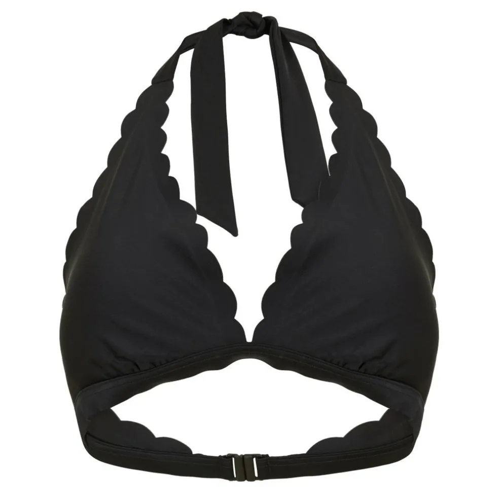 Scallop Halter Top Womens
