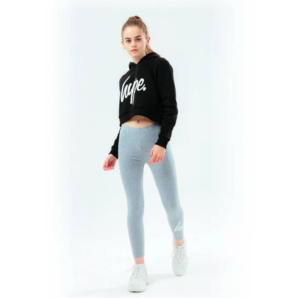 Script Kids Crop Hoodie