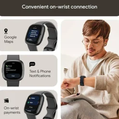 Sense 2 Health and Fitness Smartwatch with built-in GPS advanced health features up to 6 days batt