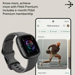 Sense 2 Health and Fitness Smartwatch with built-in GPS advanced health features up to 6 days batt