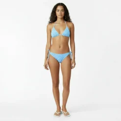 Shirred Triangle Bikini Top
