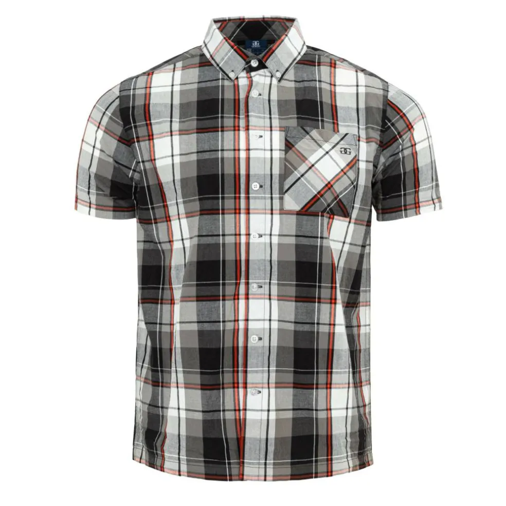 Short Sleeve Check Shirt Mens