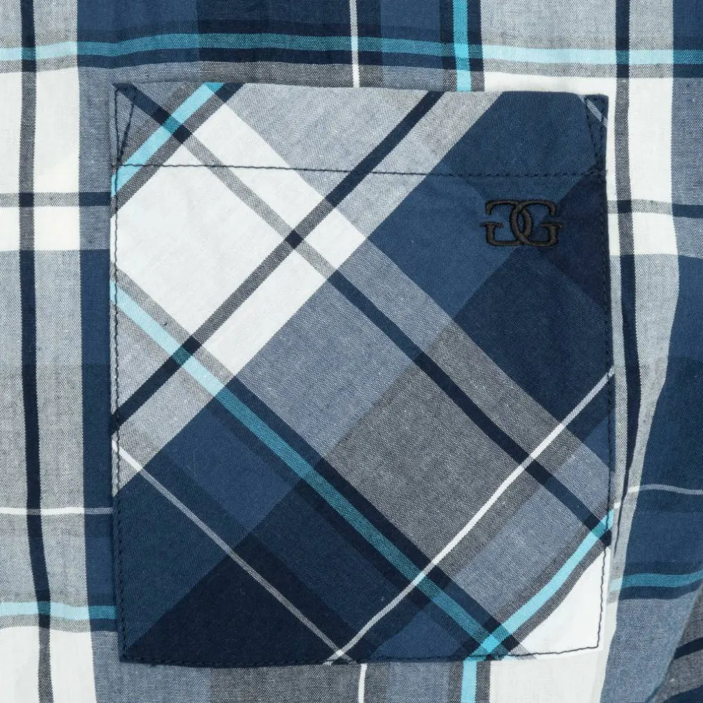 Short Sleeve Check Shirt Mens