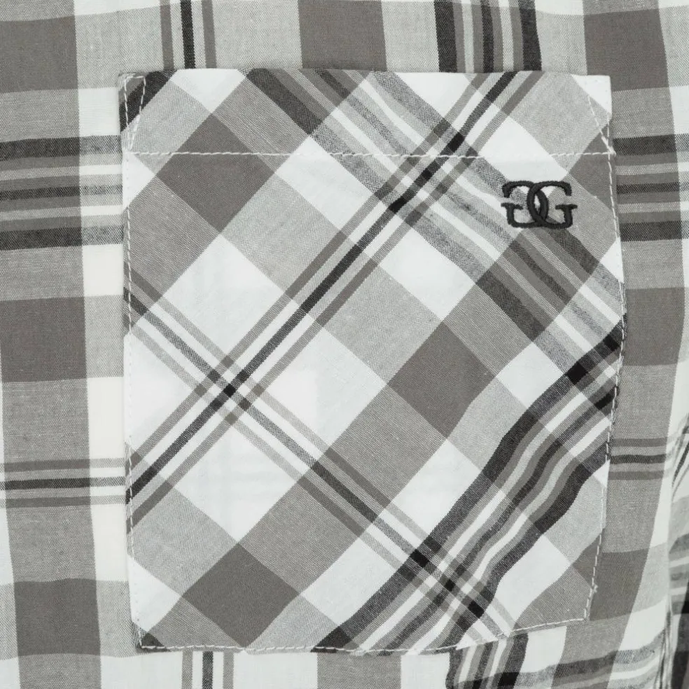 Short Sleeve Check Shirt Mens