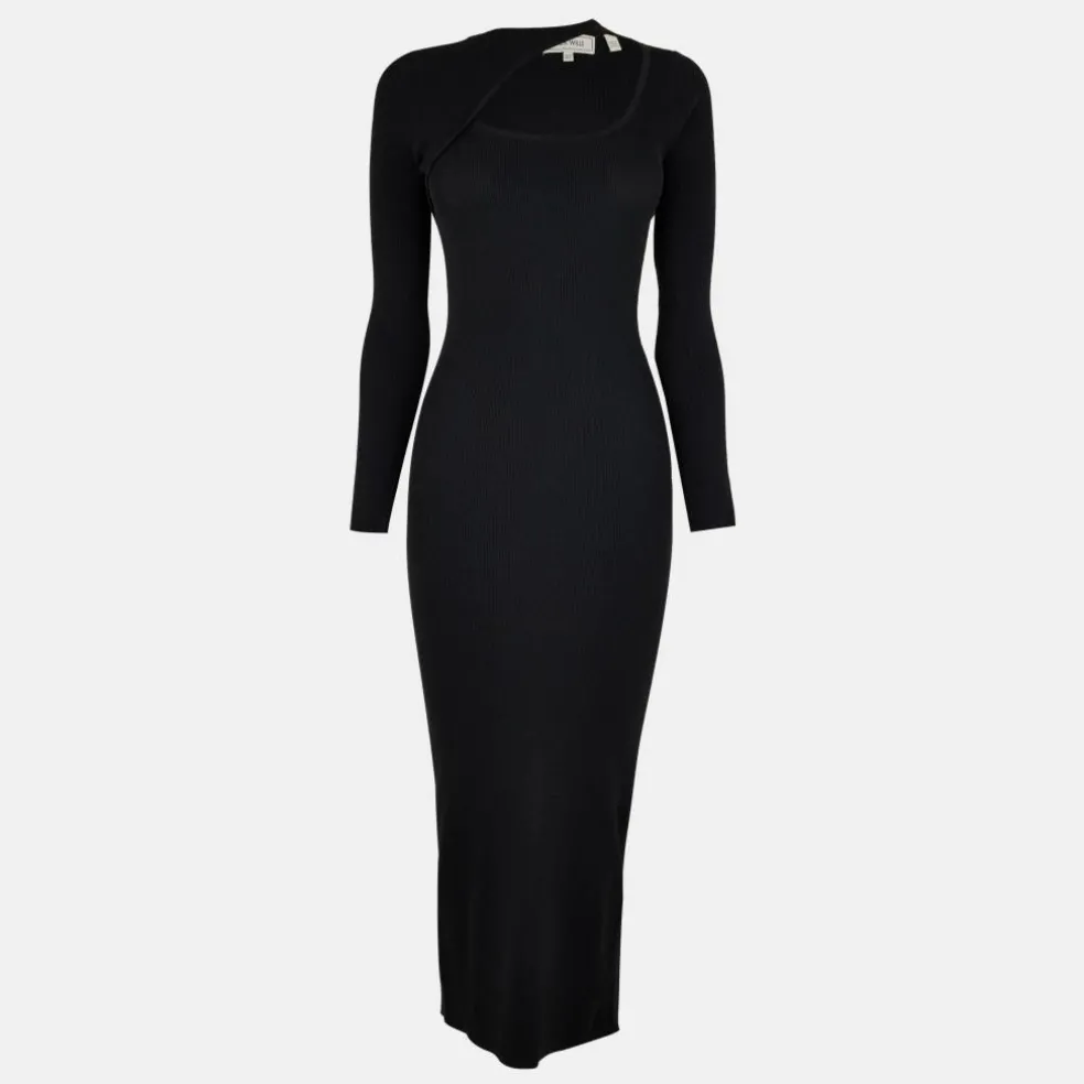 Slash Midi Dress