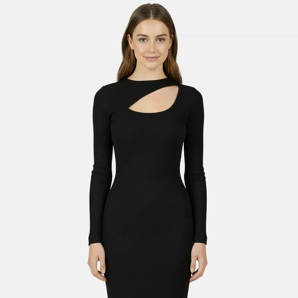 Slash Midi Dress