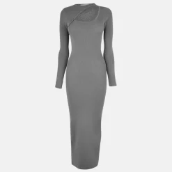 Slash Midi Dress