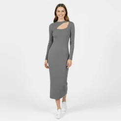 Slash Midi Dress