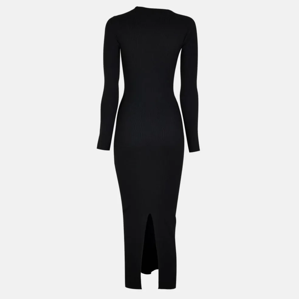 Slash Midi Dress