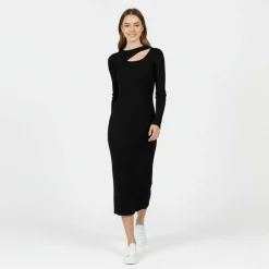 Slash Midi Dress