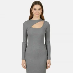 Slash Midi Dress