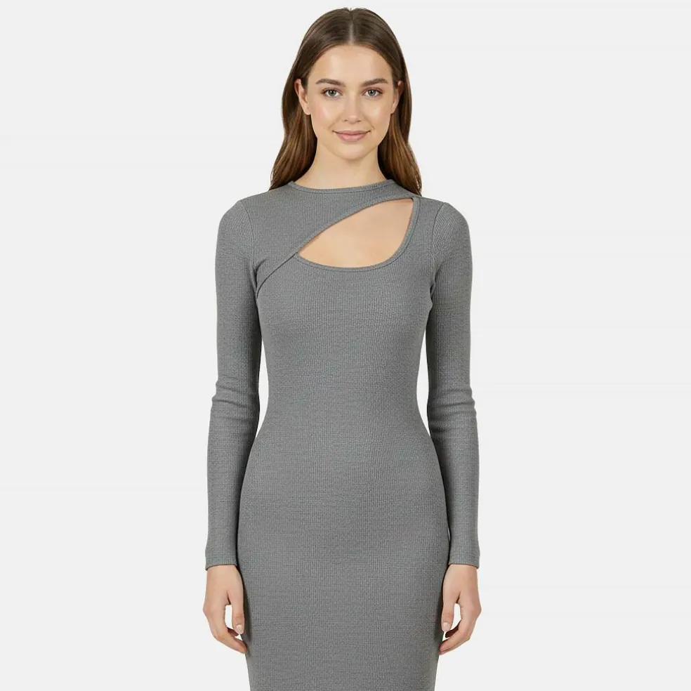 Slash Midi Dress