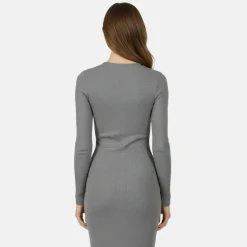Slash Midi Dress