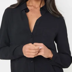 Soft Crepe Long Sleeve Shirt