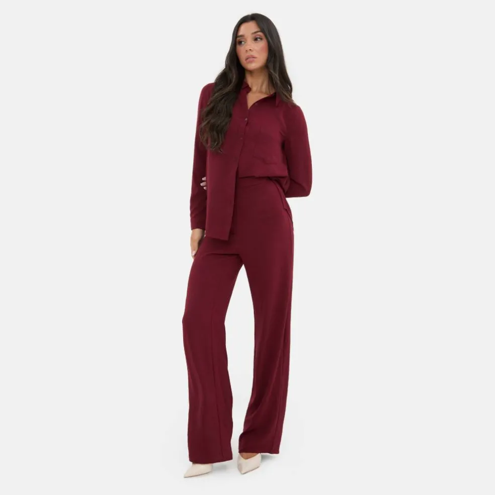 Soft Crepe Wide Leg Trouser