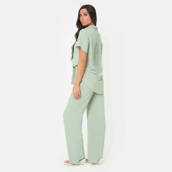 Soft Crepe Wide Leg Trousers