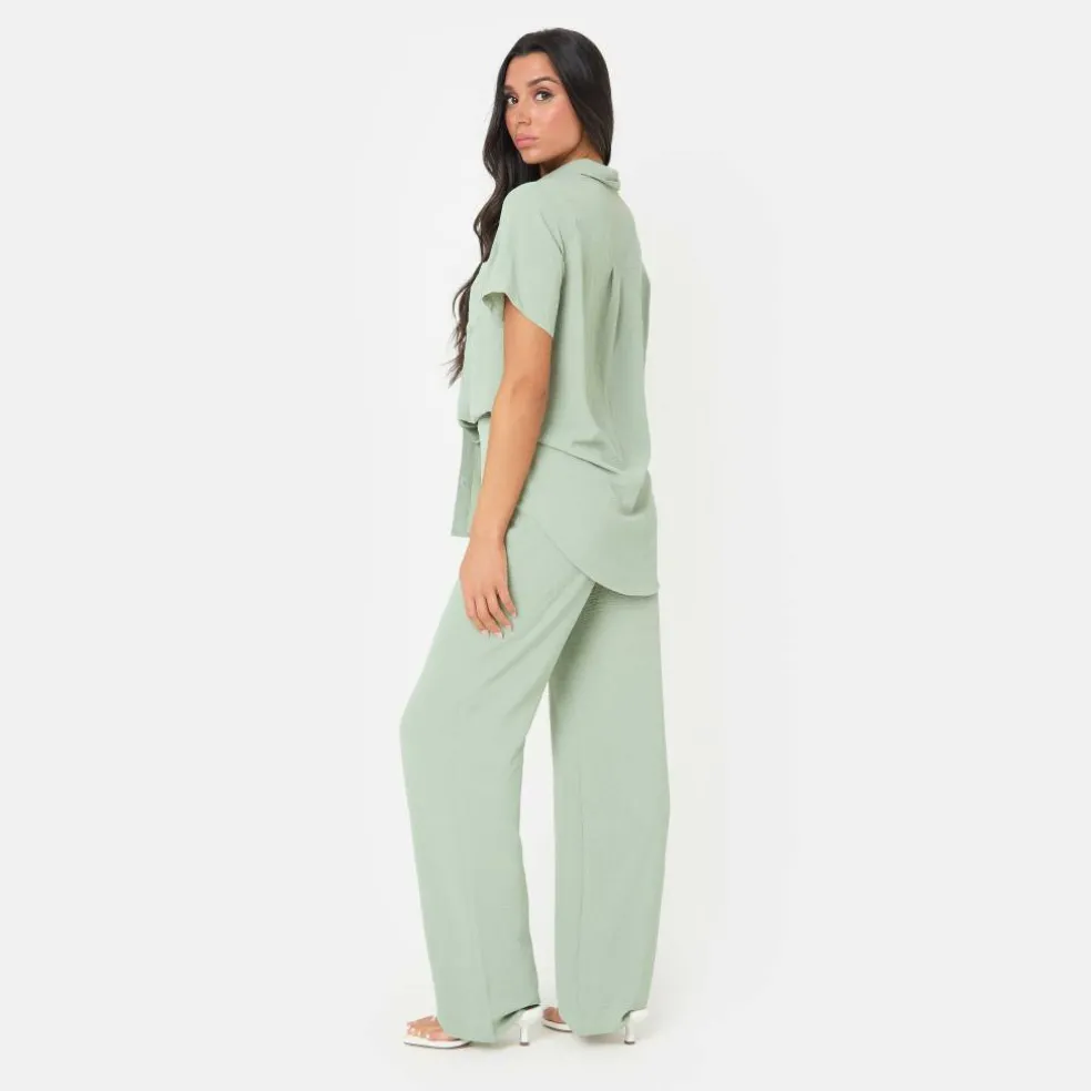 Soft Crepe Wide Leg Trousers