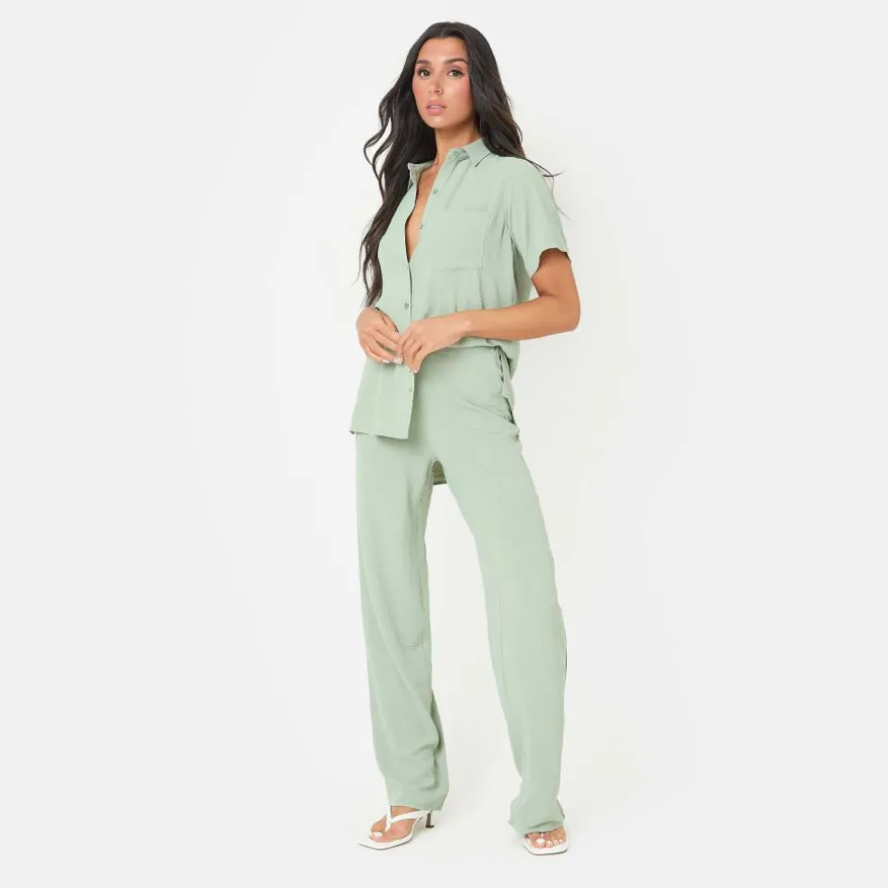 Soft Crepe Wide Leg Trousers
