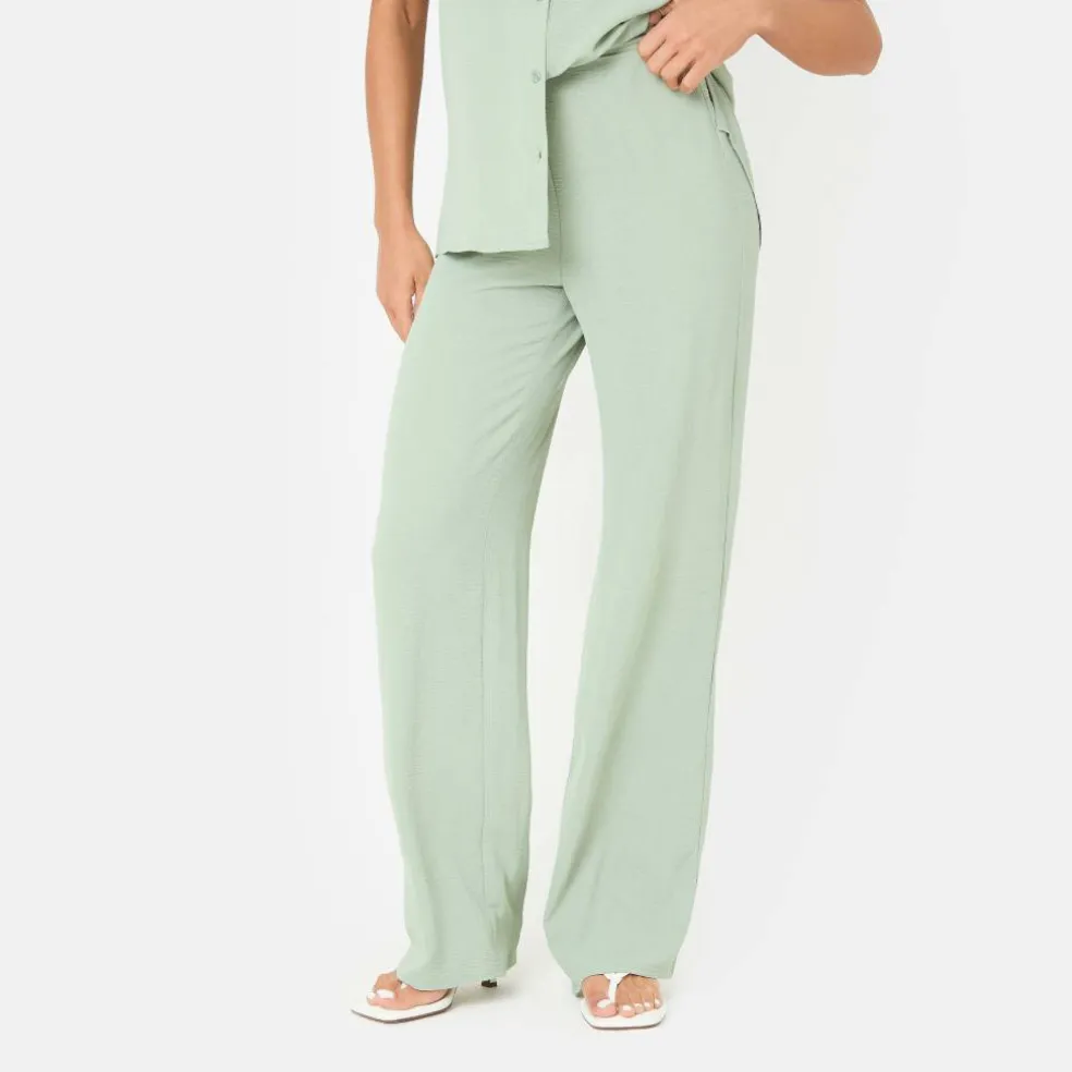 Soft Crepe Wide Leg Trousers