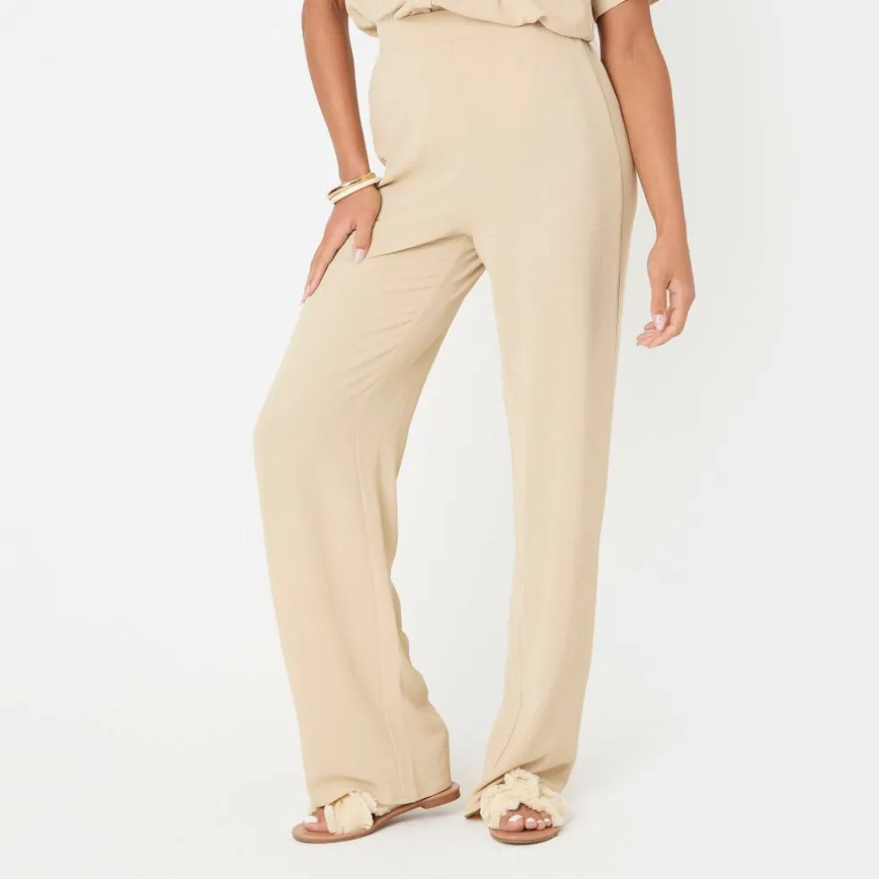 Soft Crepe Wide Leg Trousers