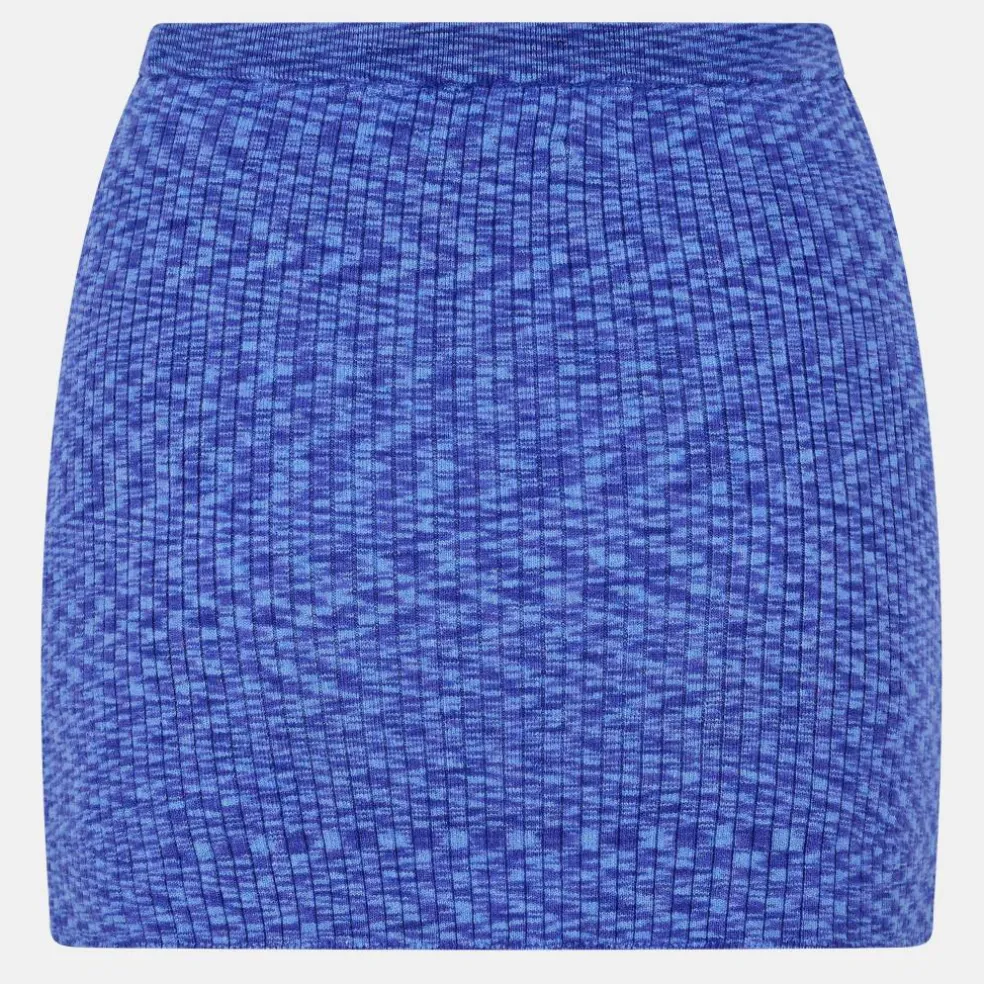 Space Dye Knit Rib Mini Skirt