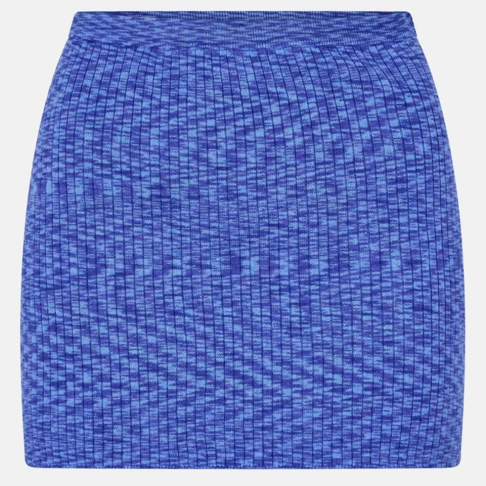 Space Dye Knit Rib Mini Skirt