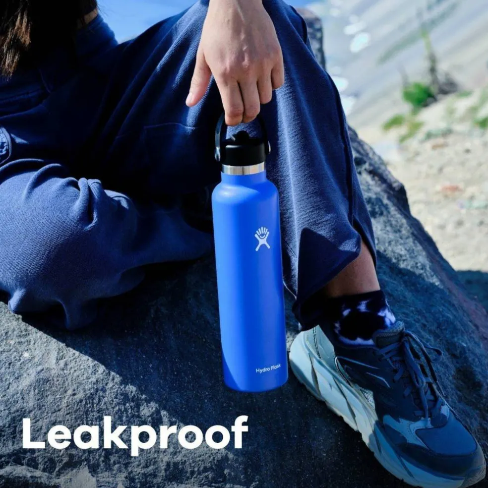 Standard Mouth Water Bottle 621 ml (21 oz) with Flex Straw Cap