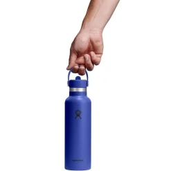 Standard Mouth Water Bottle 621 ml (21 oz) with Flex Straw Cap
