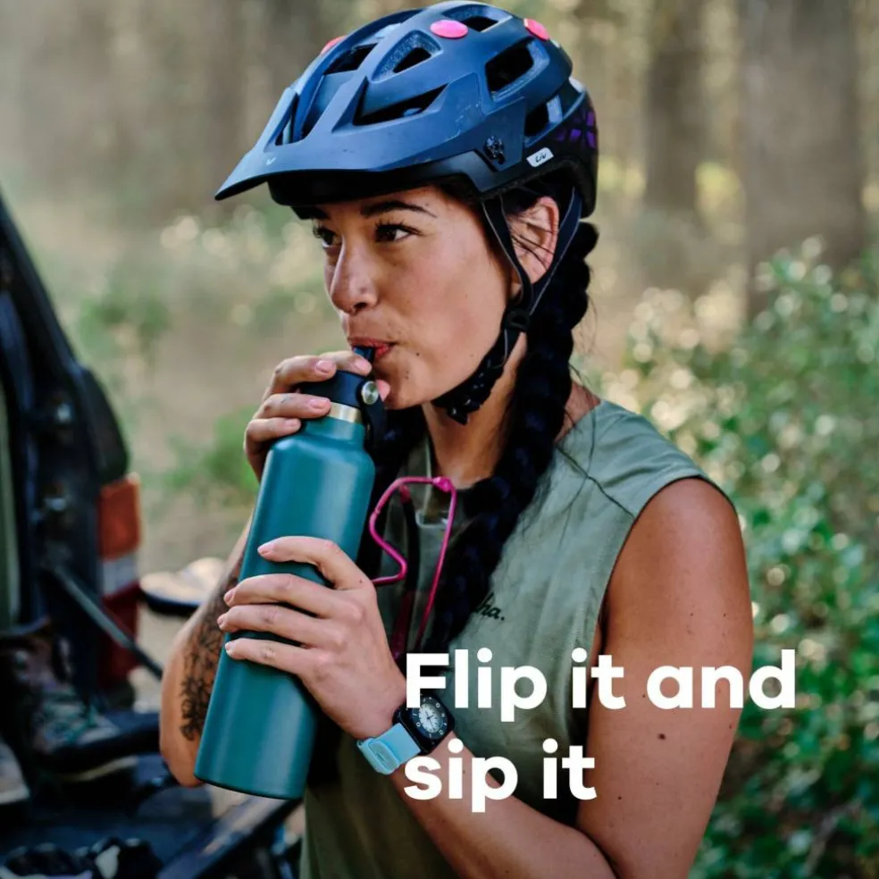Standard Mouth Water Bottle 621 ml (21 oz) with Flex Straw Cap