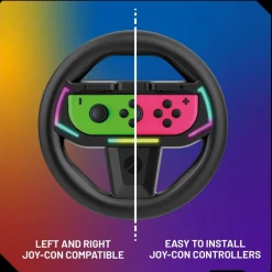 STEALTH Joy-Con Light-Up Racing Wheel - Nintendo Switch & Switch OLED