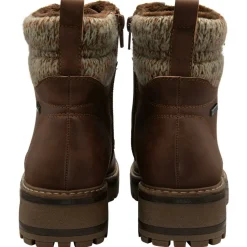 Stefani Brown Zip-Up Ankle Boots