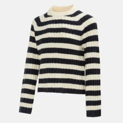 Stripe Jumper Women Open Hem