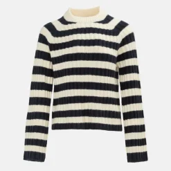 Stripe Jumper Women Open Hem