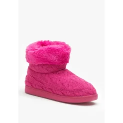 Studio Girls Cable Knit Slipper Boot