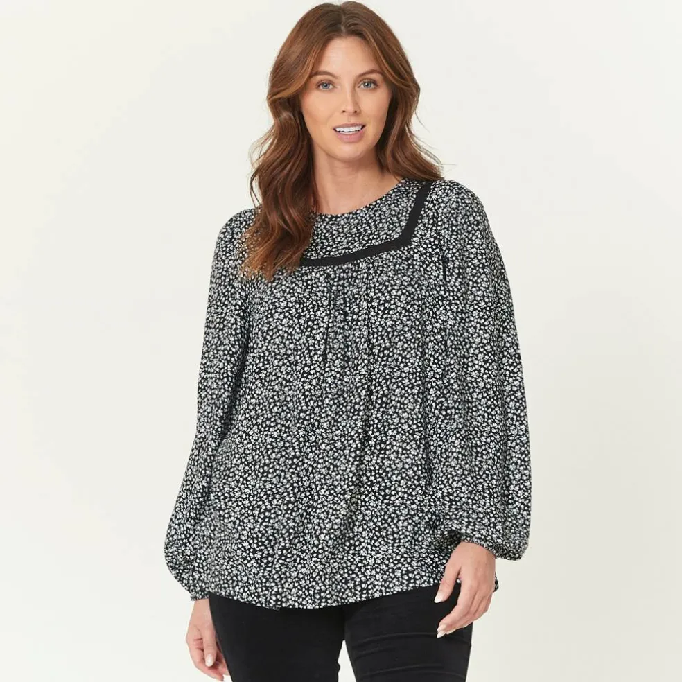 Studio Yoke neck Detail Floral Top