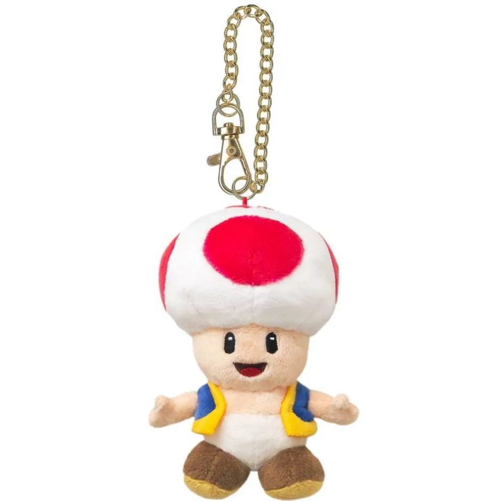 Super Mario Toad Plush Keychain